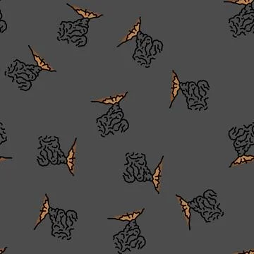 Volcanic smoke vector seamless pattern 库存插图