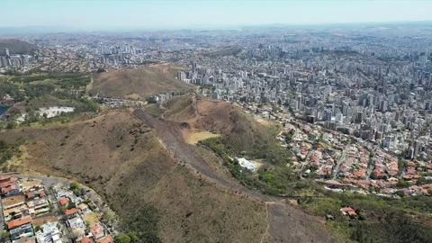 Volcanic Splendor: A Panoramic View from Hilltop in 4K RAW Stock Footage 266962911