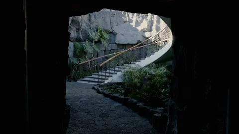 Volcanic Staircase Stock Footage 102343678