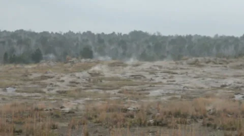 Volcanic Steam Field Stock Footage 5793790