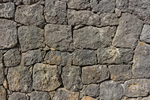 Volcanic Stone wall Stock Photos