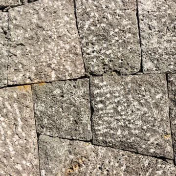 Volcanic Stone wall 库存照片