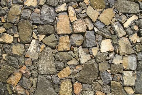 Volcanic stone wall Stock Photos