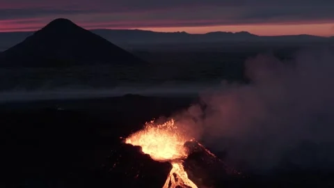 Volcanic Sunrise Backing Up Video stock 272185040