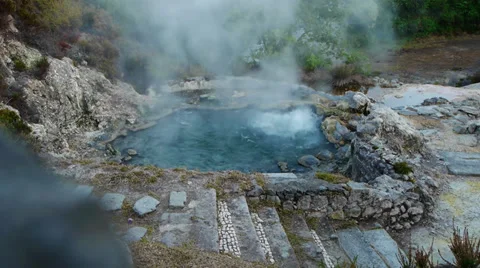 Volcanic Tub Stock Footage 35268845
