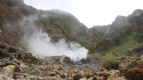 Volcanic vent steam Stock Footage 25510471