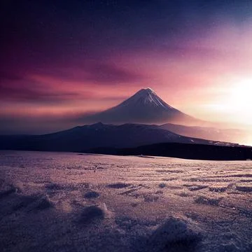 Volcanic Winter Stock Illustration