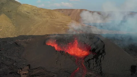 Volcano 2022 Iceland Stock Footage 221298633