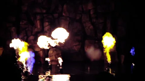 Volcano 8  Fireball Stock Footage 1042988