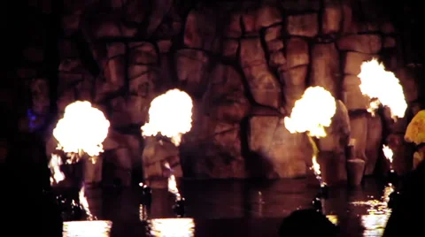 Volcano 9 Fireball Stock Footage 1042985