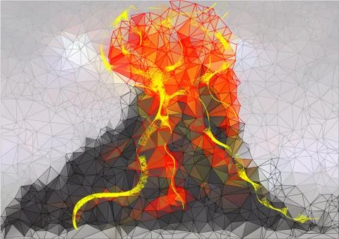 Volcano. Abstract background Stock Illustration