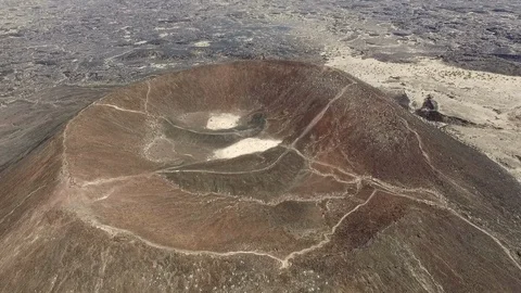 Volcano Aerial Drone Fly Over 4 Stock Footage 110878293
