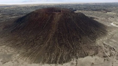 Volcano Aerial Drone Fly Over 8 Video stock 110879094