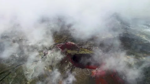 Volcano aerial Video stock 269524500