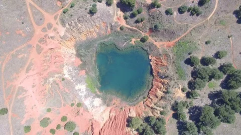 Volcano, aerial view 4k Stock Footage 86475068