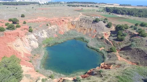 Volcano, aerial view 4k Stock Footage 86475347