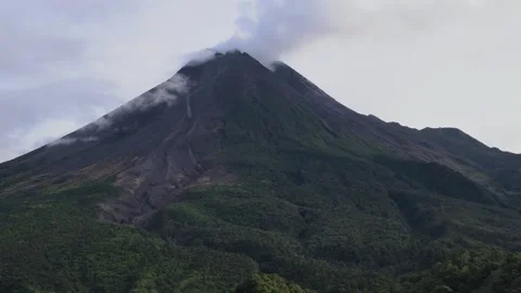 Volcano and Clouds Video stock 149221855