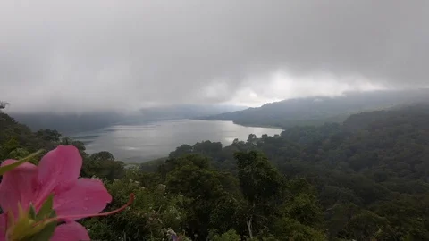 Volcano and mountains in Bali. Stock Footage 102058993