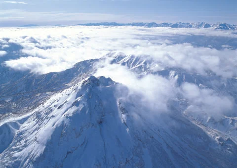 Volcano, background. Stock Photos