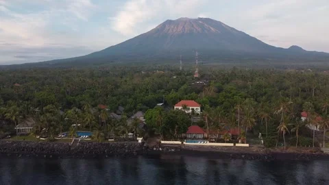 Volcano in Bali Drone View 動画素材 296860277