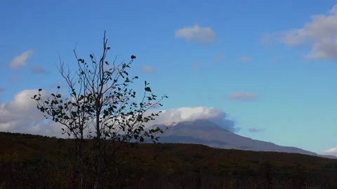 Volcano Bogdan Khmelnitsky. Iturup Island. Stock Footage 142626387