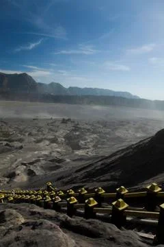 Volcano in Bromo, Java, Indonesia, bright colorful vivid theme Foto stock