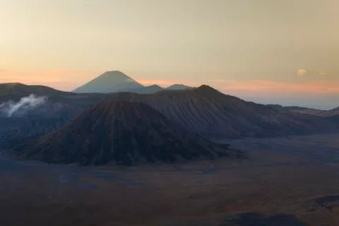 Volcano in Bromo, Java, Indonesia, bright colorful vivid theme Stock-Fotos