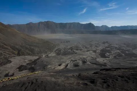 Volcano in Bromo, Java, Indonesia, bright colorful vivid theme 스톡 사진