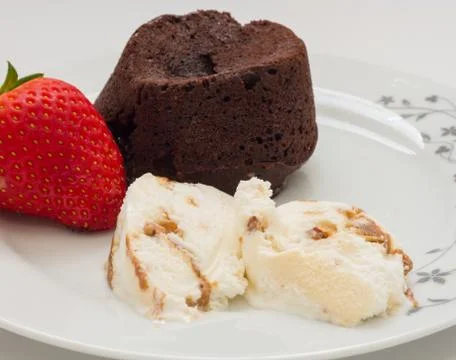 Volcano cake . Stock Photos