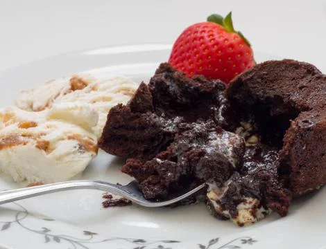 Volcano cake . Stock Photos