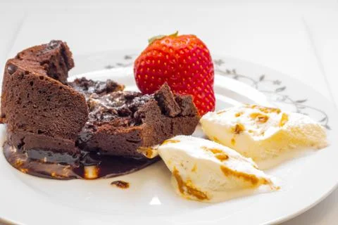 Volcano cake . Stock Photos