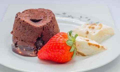 Volcano cake . Stock Photos