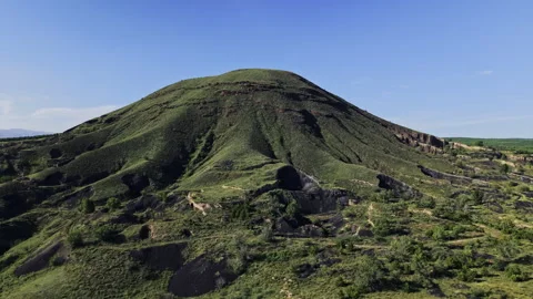 Volcano Cinder Cone Slopes Orbit 8K HLG Stock Footage 344006594