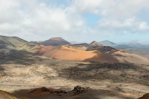 Volcano crater landscape Stock Photos