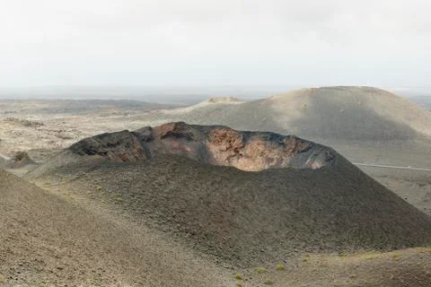 Volcano crater , Lanzarote Stock Photos