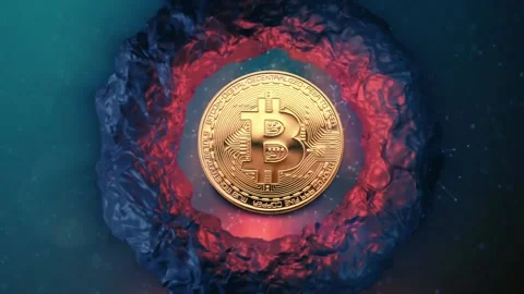 Volcano Crypto Bitcoin Opener Stock Footage 136350466