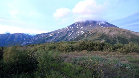 Volcano darkens Time lapse Stock Footage 35884440