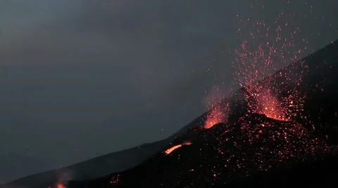 Volcano dawn Stock Footage 42262254