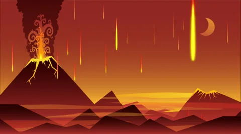 Volcano Desolation Stock Footage 37609646