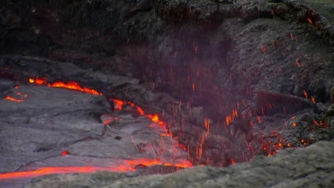 Volcano Erta Ale Stock Footage 129673690