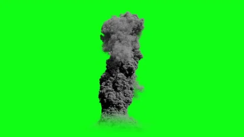 Volcano Erupting isolated, Green Screen Chromakey Stock Footage 150505098