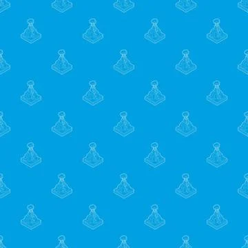 Volcano erupting pattern seamless blue 스톡 일러스트