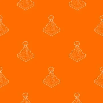 Volcano erupting pattern vector orange イラスト素材