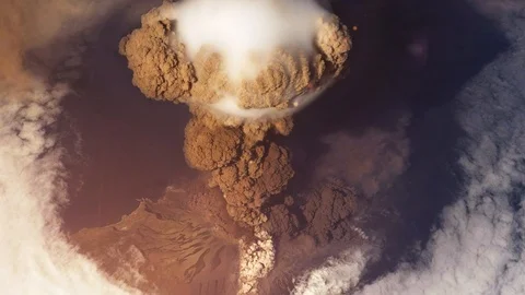 Volcano eruption Stock Footage