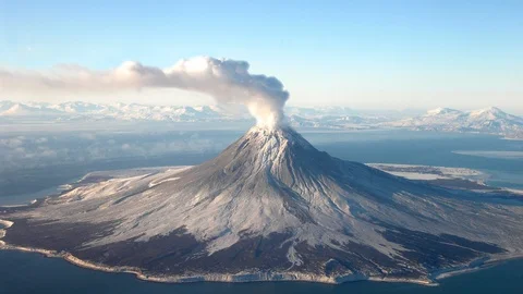 Volcano eruption Stockbeeldmateriaal 92391361