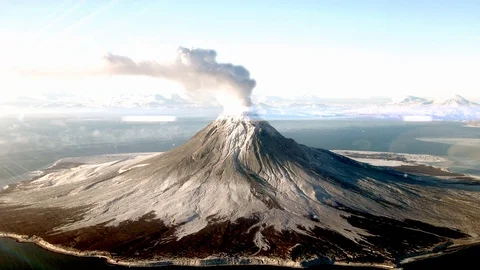 Volcano eruption Stockbeeldmateriaal 92391967