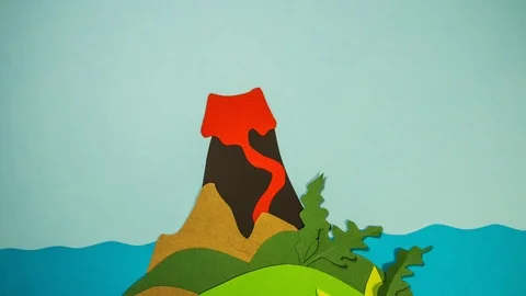 Volcano eruption Stock Footage 118677208