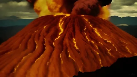 Volcano eruption Video stock 260797158