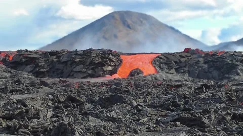 Volcano Eruption In Iceland Stock Footage 202692425