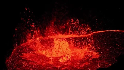 Volcano eruption in Iceland Stock Footage 273111503